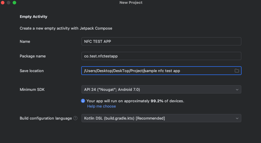 안드로이드 스튜디오에서 패키지명 설정